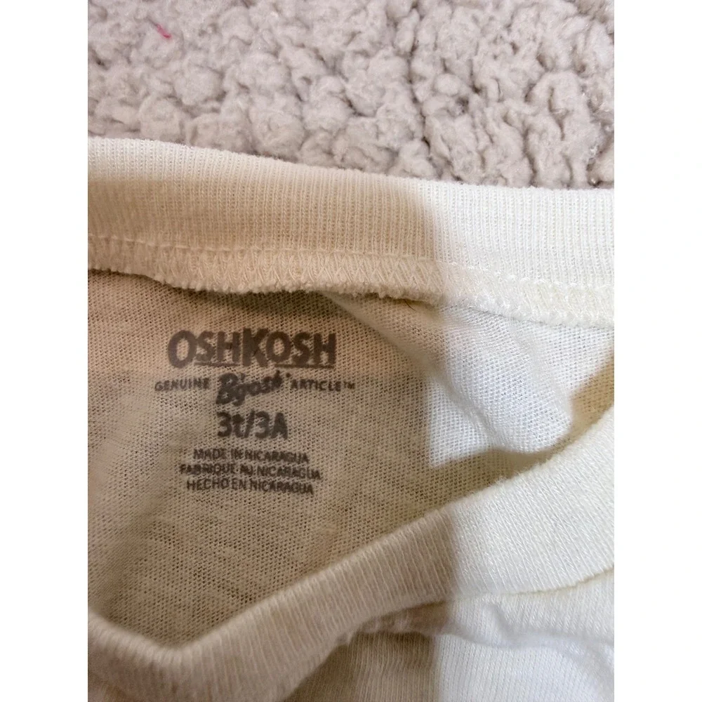 OshKosh B'gosh Girls Spooky Era Ghost Halloween Graphic Long Sleeve Tee Cream 3T